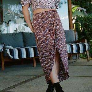 Urban Outfitters Kelly Wrap Midi Skirt